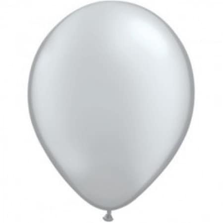 11 In. Silver Latex Balloon